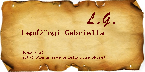 Lepényi Gabriella névjegykártya